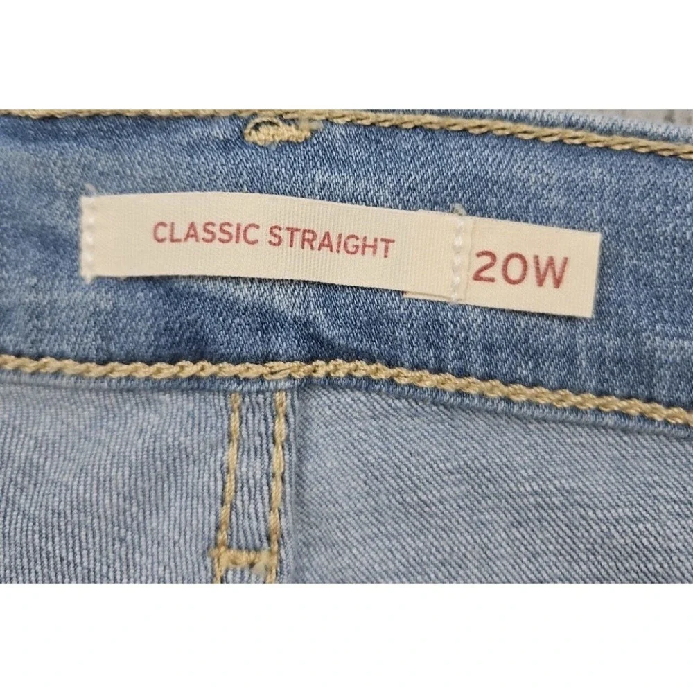 Levis Womens Blue Classic Straight Micros‎ Hyperfit 20W M